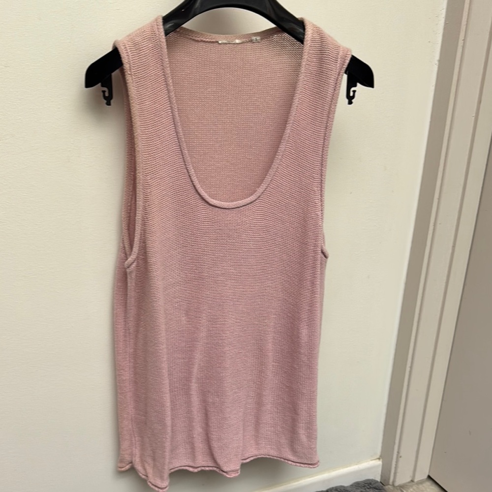 Japan vintage 90s men’s medium blush Pink Sleeveless Knit Top